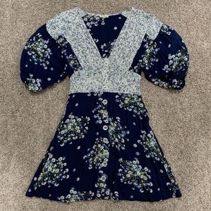 70s inspired floral dress